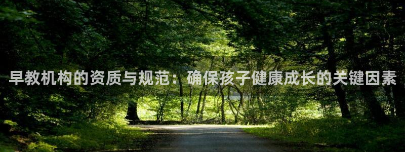 天狮娱乐如：早教机构的资质与规范：确保孩子健康成长的关键因素