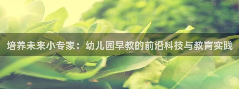 天狮娱乐网址:培养未来小专家:幼儿园早教的前沿科技与教育实践